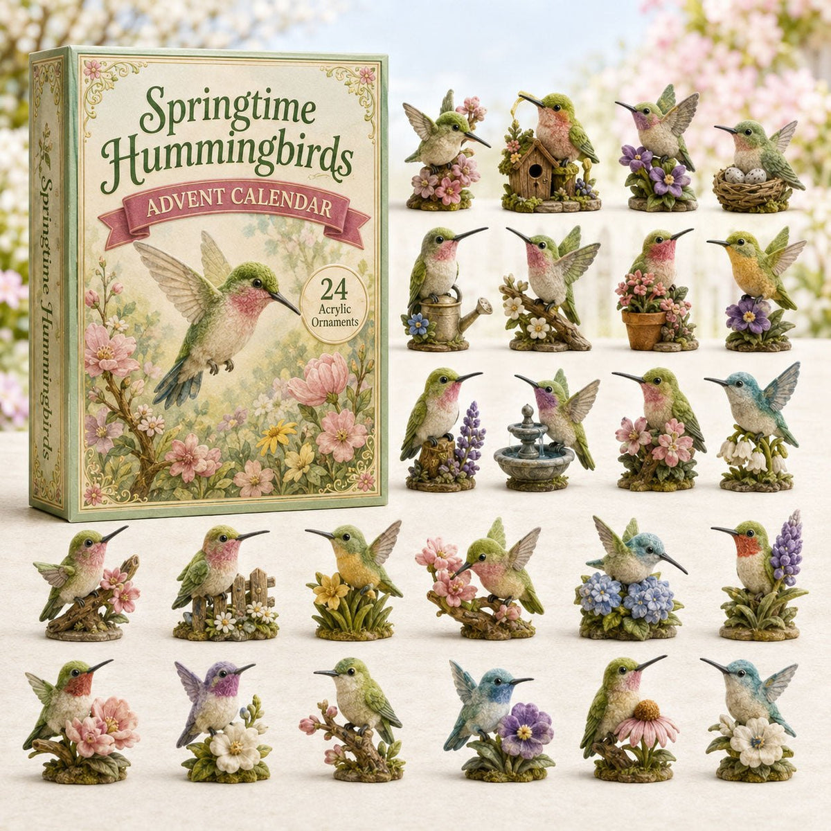Springtime Hummingbirds advent calendar
