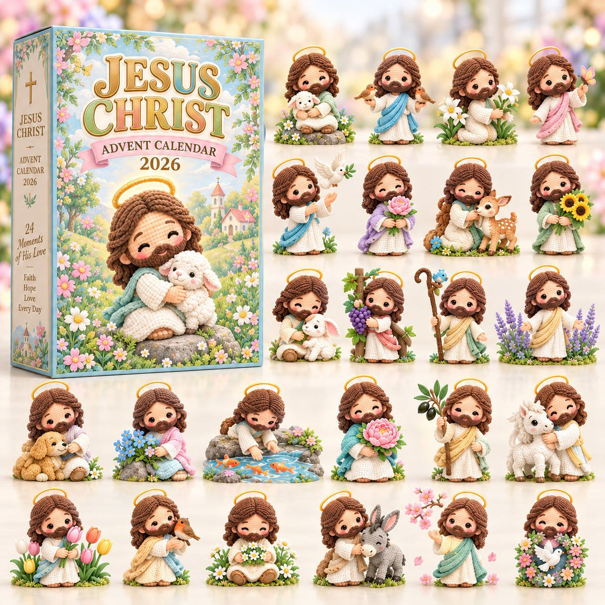 Springtime Jesus Christ advent calendar
