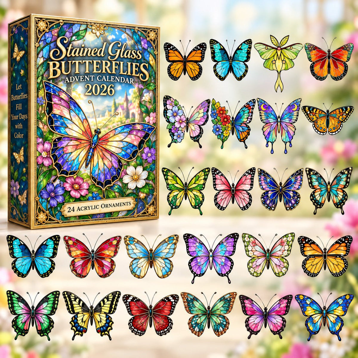 Stained Glass Butterflies advent calendar