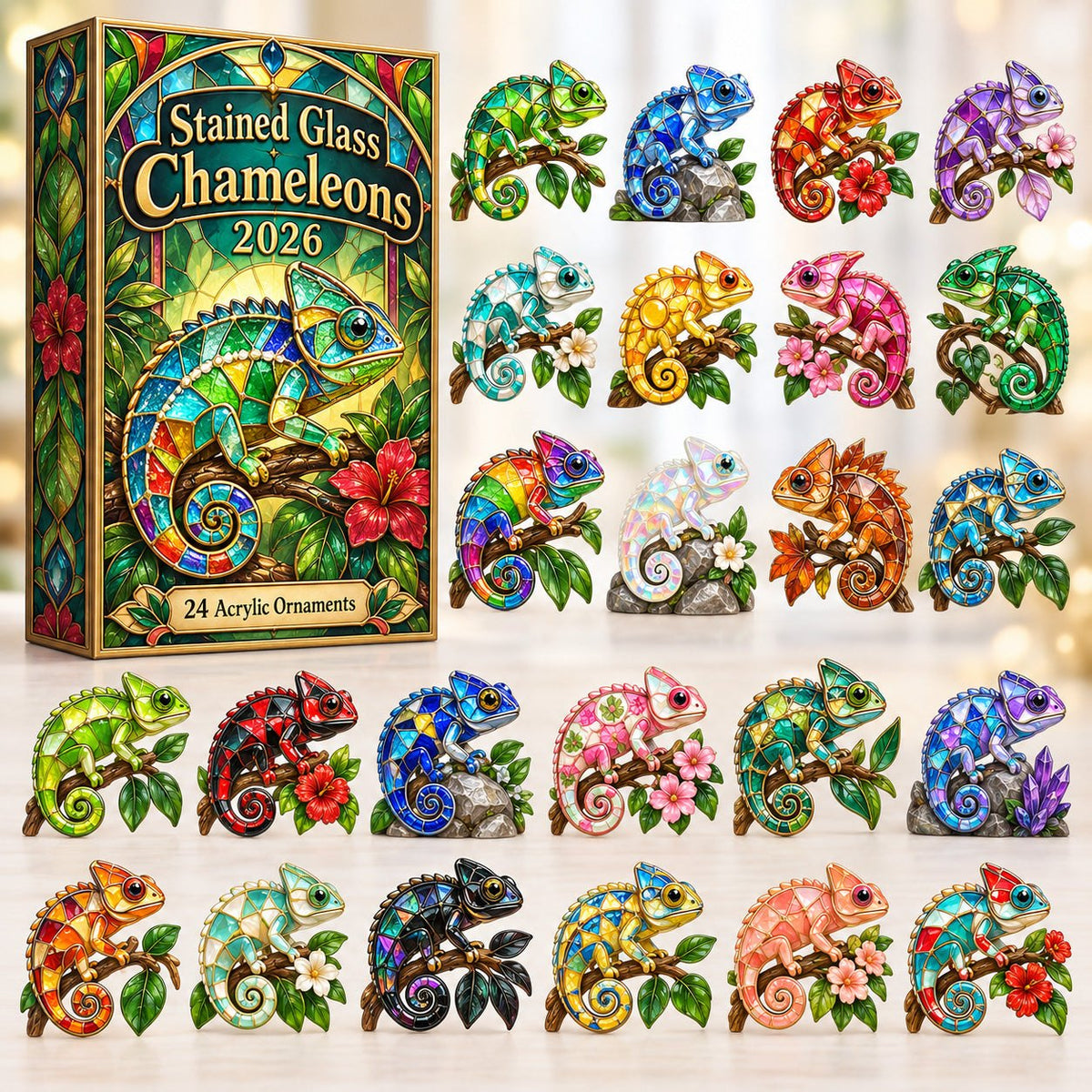 Stained Glass Chameleons advent calendar