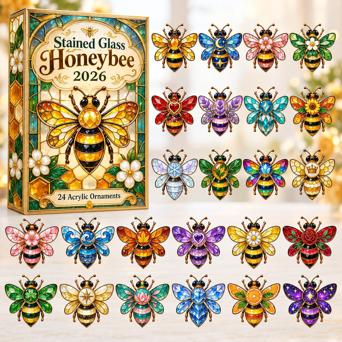 Stained Glass Honeybee advent calendar