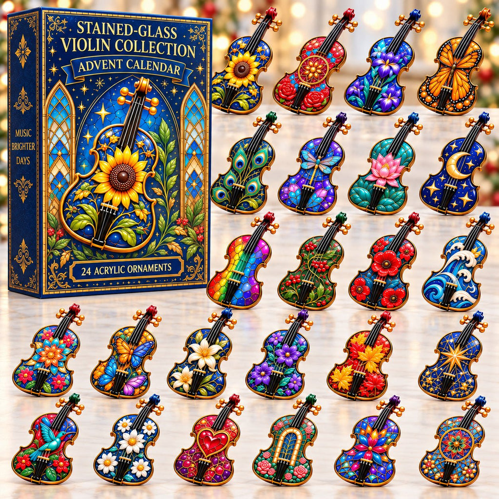 Stained-Glass Violin advent calendar
