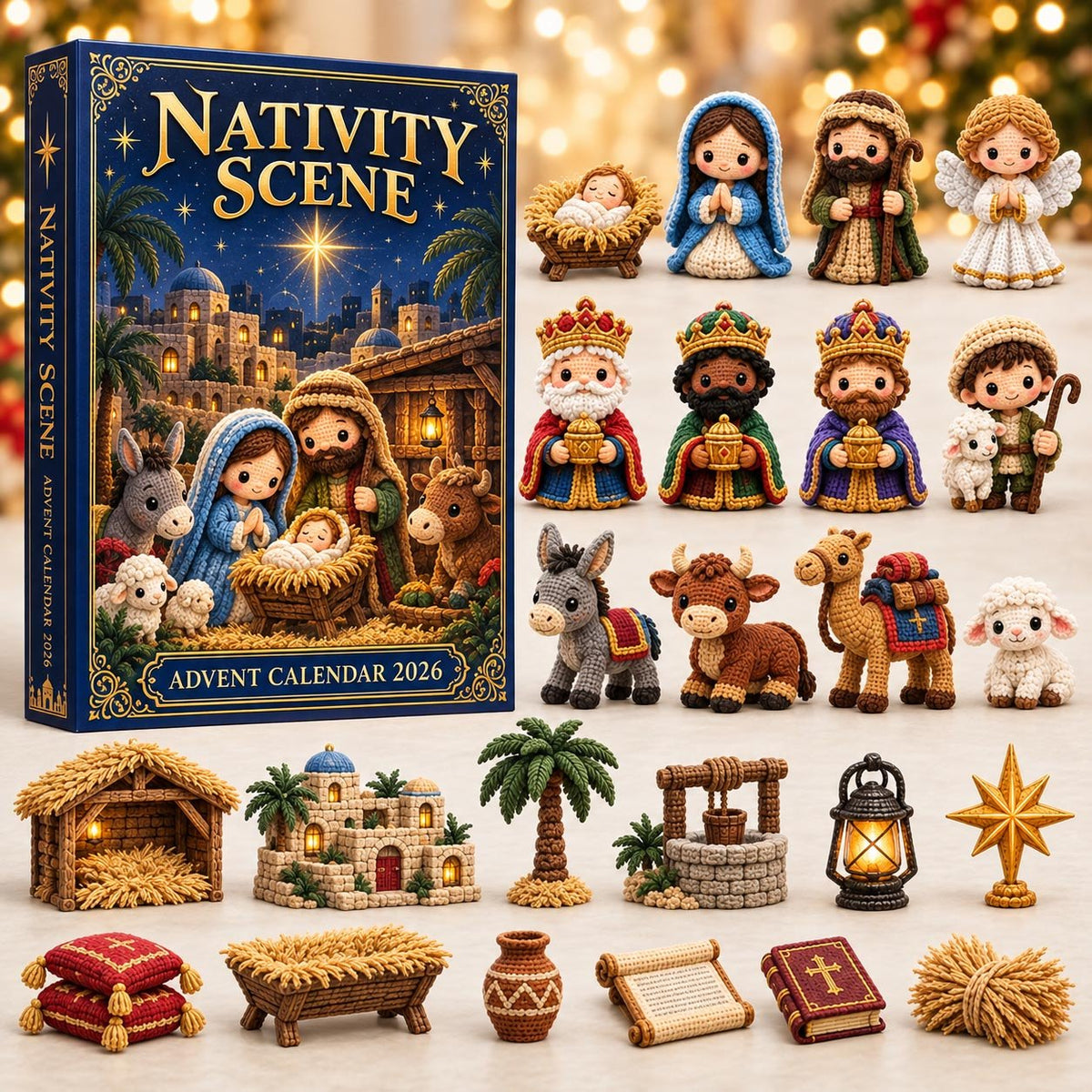 Starry Night Nativity Scene advent calendar