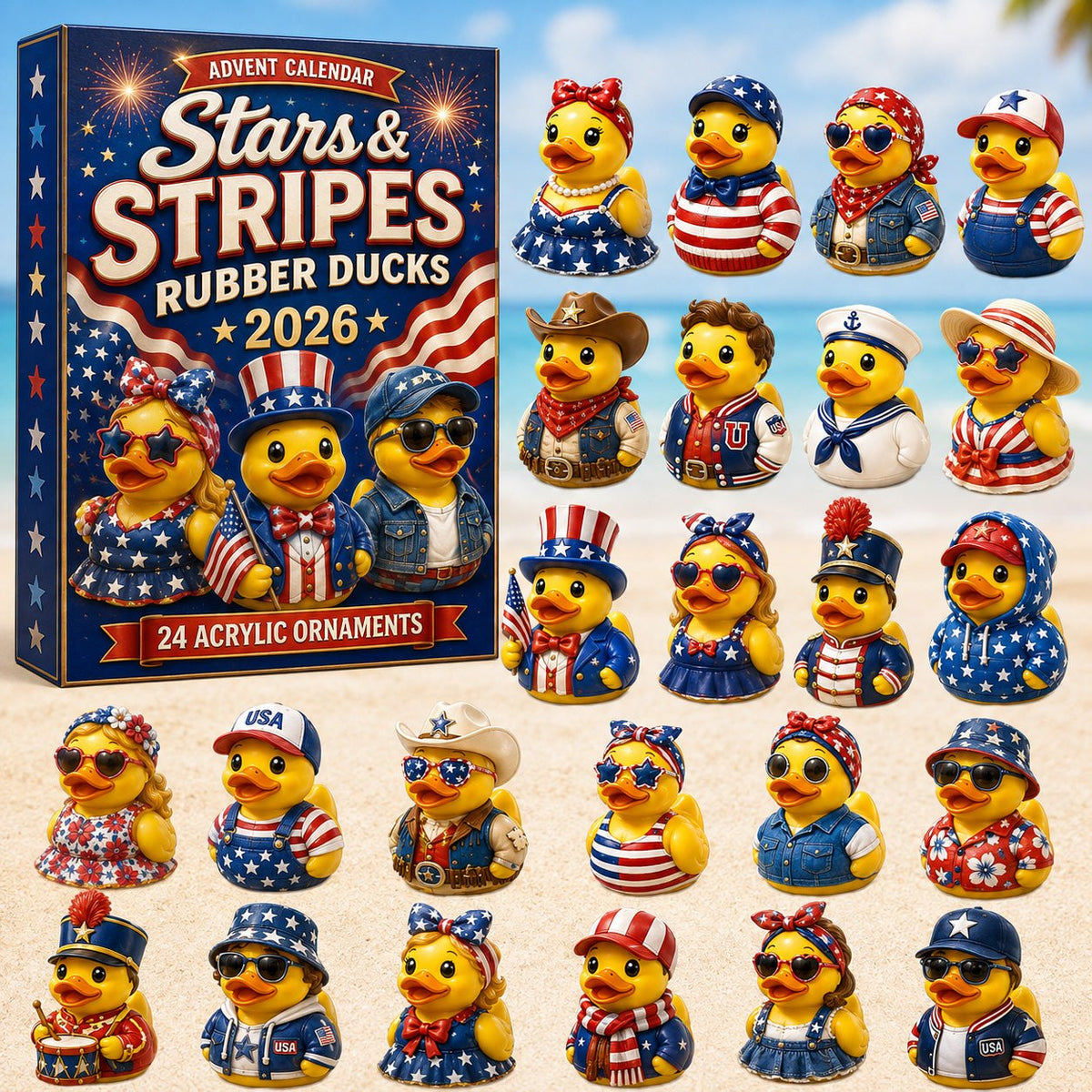 Stars & Stripes Rubber Duck advent calendar