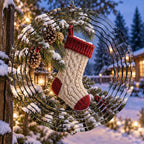 Stocking Woodland Holiday Wind Spinner with printed 3D winter depth