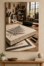 Stone Lithography Studio Stretched Canvas Wall Art with original printed optical 3D artwork