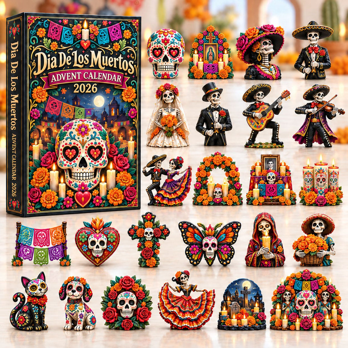 Sugar Skull Altar Dia De Los Muertos advent calendar