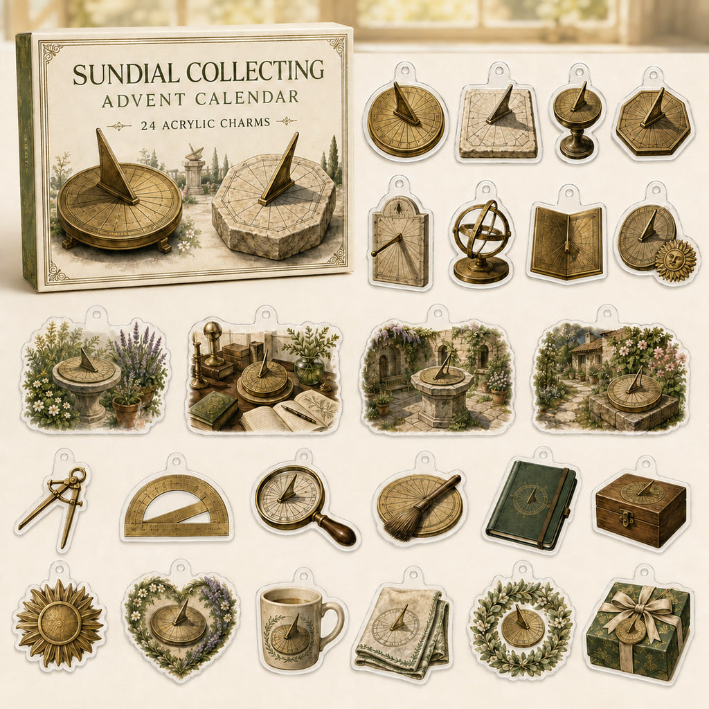 Sundial Collecting advent calendar box with24 themed printed acrylic charms