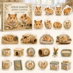 Syrian Hamster advent calendar box with 24 themed printed acrylic charms
