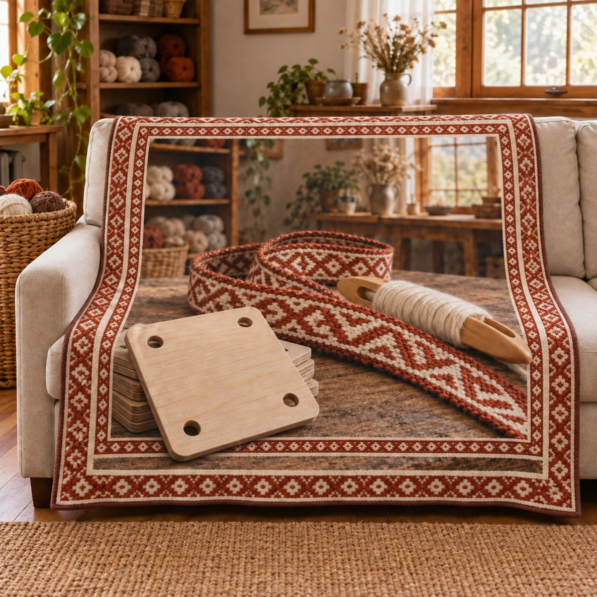 Tablet Weaving Studio Fleece Throw Blanket with original printed optical 3D artwork