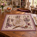 Tambour Beadwork Atelier Placemat with original printed optical 3D artwork