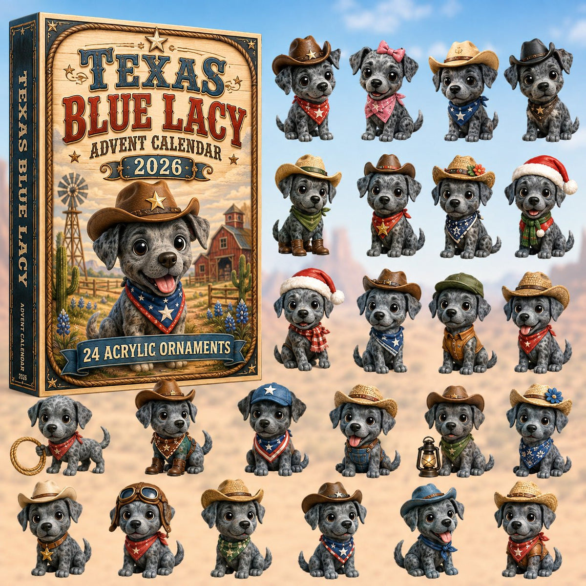 Texas Blue Lacy advent calendar