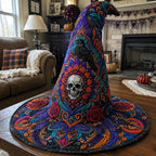 The Midnight Coven quilted witch hat, all-over print on cone and brim