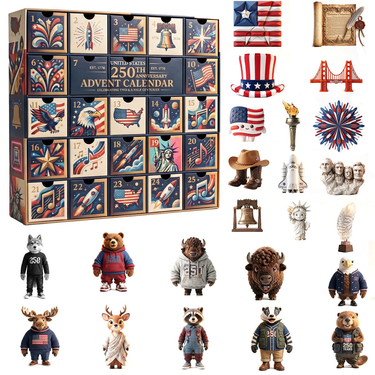 The Ultimate USA 250th Anniversary Blind Box advent calendar