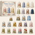 Thimble Collecting advent calendar box with 24 printed acrylic charms