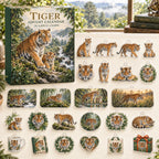 Tiger advent calendar box with 24 themed flat printed acrylic charms