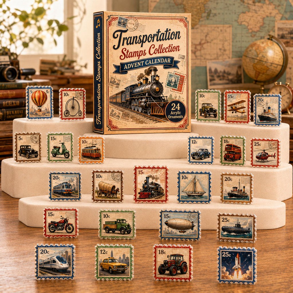Transportation Stamps Collection advent calendar