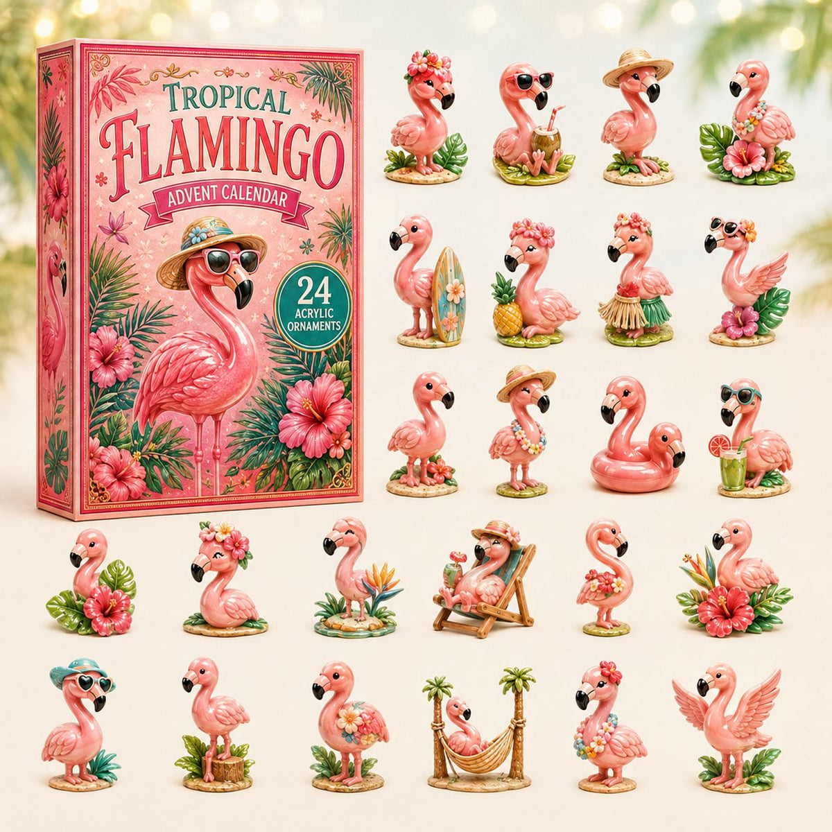 Tropical Flamingo advent calendar