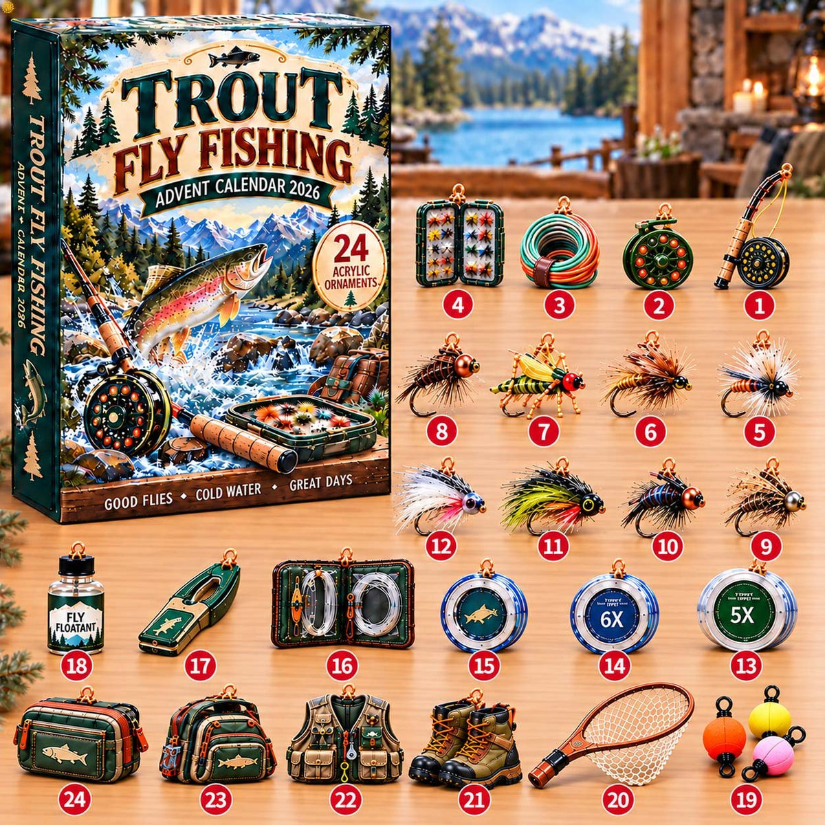 Trout Fly Fishing advent calendar