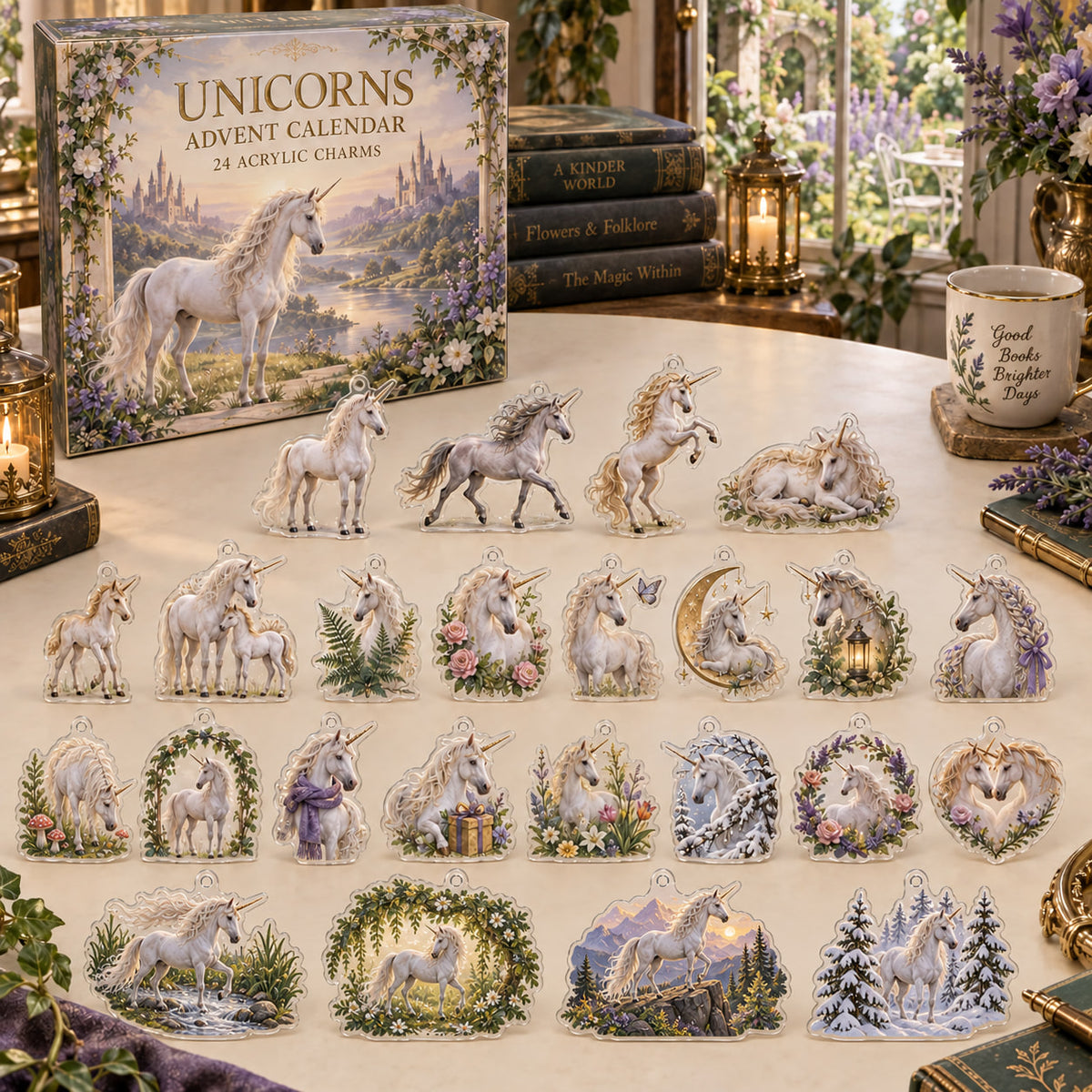 Unicorns Advent Calendar - 24 Acrylic Charms