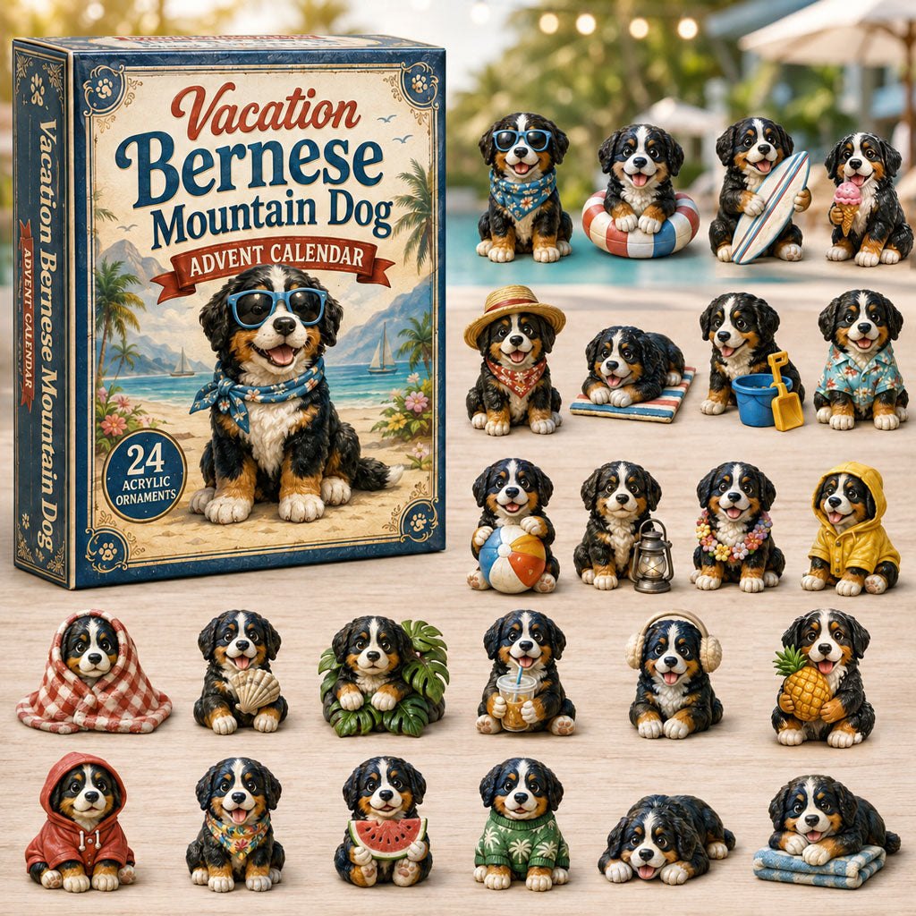 Vacation Bernese Mountain Dog advent calendar