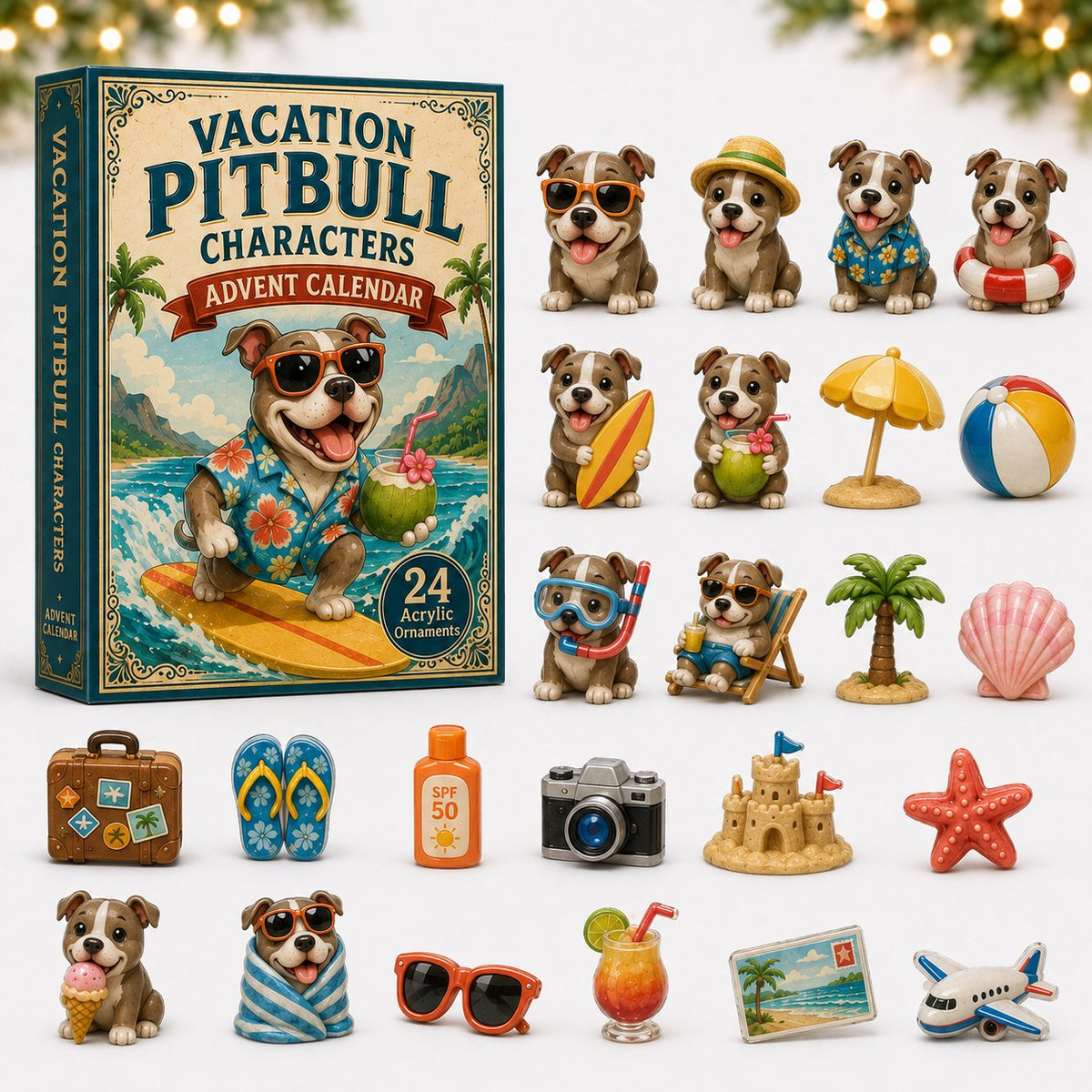 Vacation Pitbull Characters advent calendar