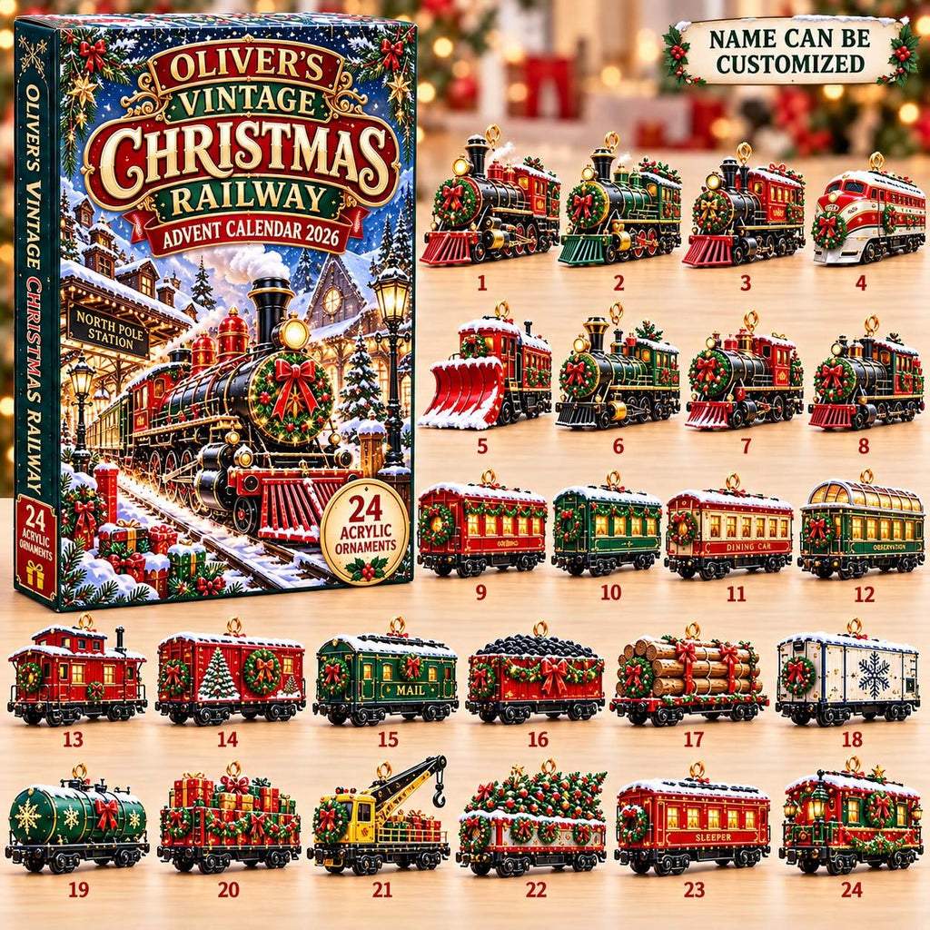 Vintage Christmas Railway advent calendar
