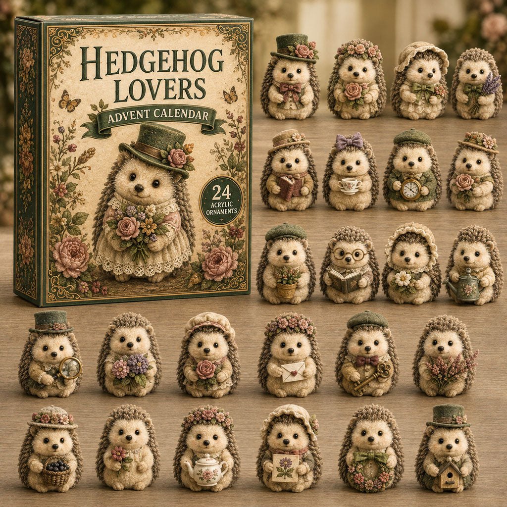 Vintage Hedgehog Lovers advent calendar