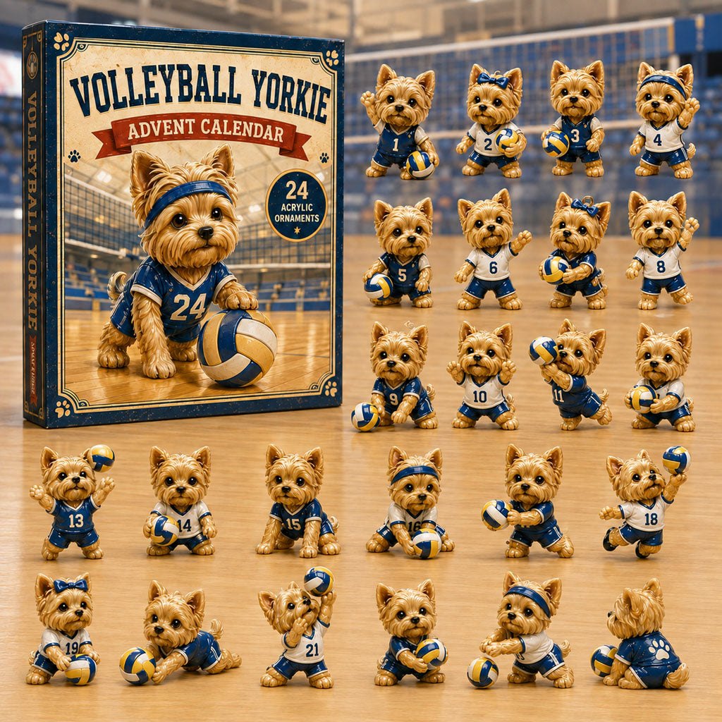 Volleyball Yorkie Player advent calendar