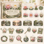 Water Lily advent calendar box with24 themed printed acrylic charms