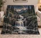 Waterfall Gorge Starlight Retreat Fleece Blanket with printed dimensional artwork