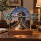 Weathervane Study Acrylic Night Light with original printed optical 3D artwork