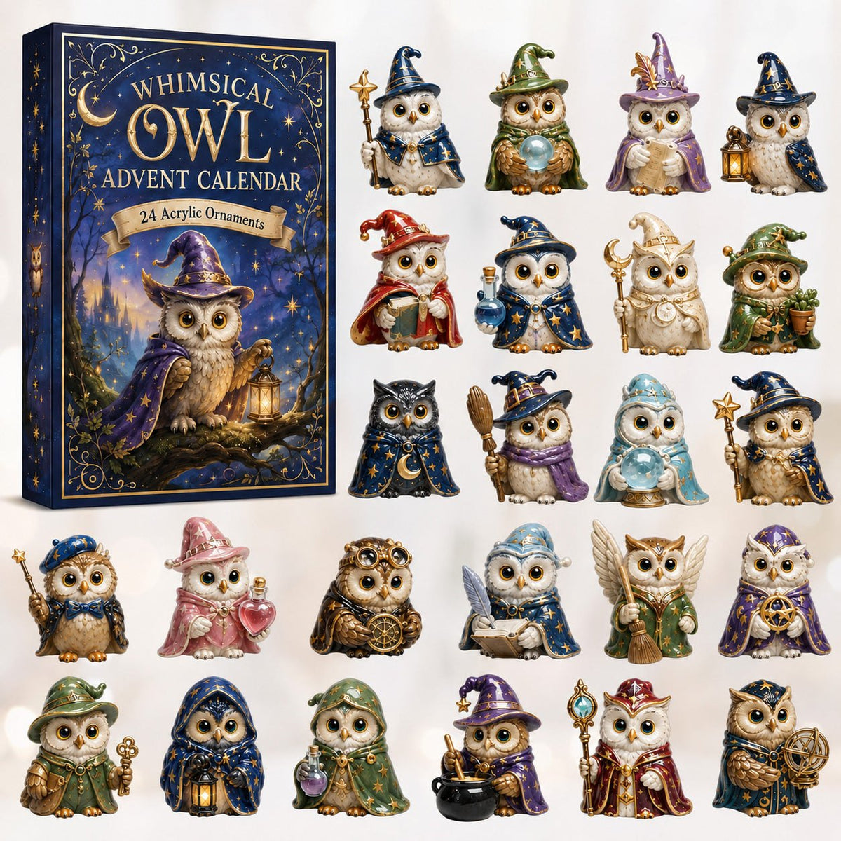 Whimsical Owl Wizard advent calendar