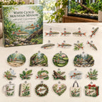 White Cloud Mountain Minnow advent calendar box with 24 themed flat printed acrylic charms