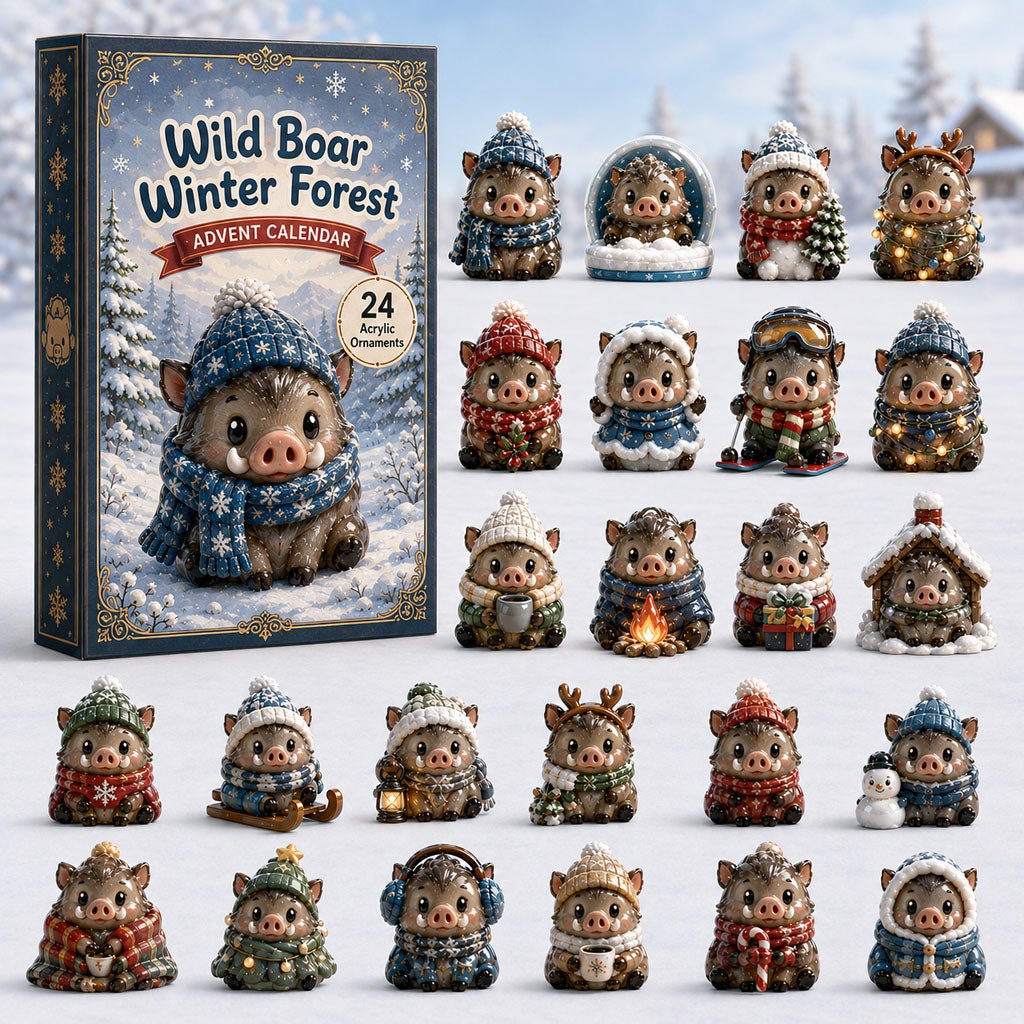 Wild Boar Winter Forest advent calendar