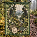 Wildlife Track Casting Trail Garden Flag with original printed optical 3D artwork