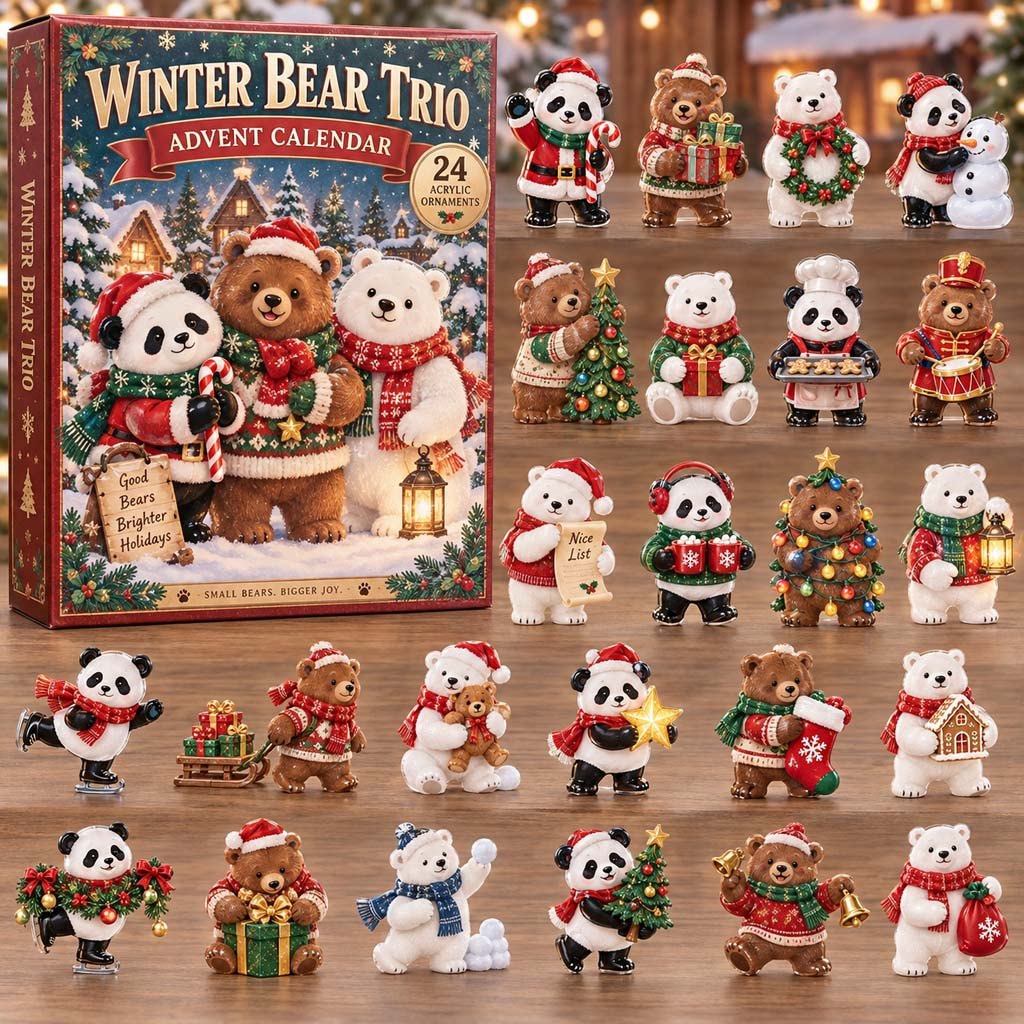 Winter Bear Trio advent calendar