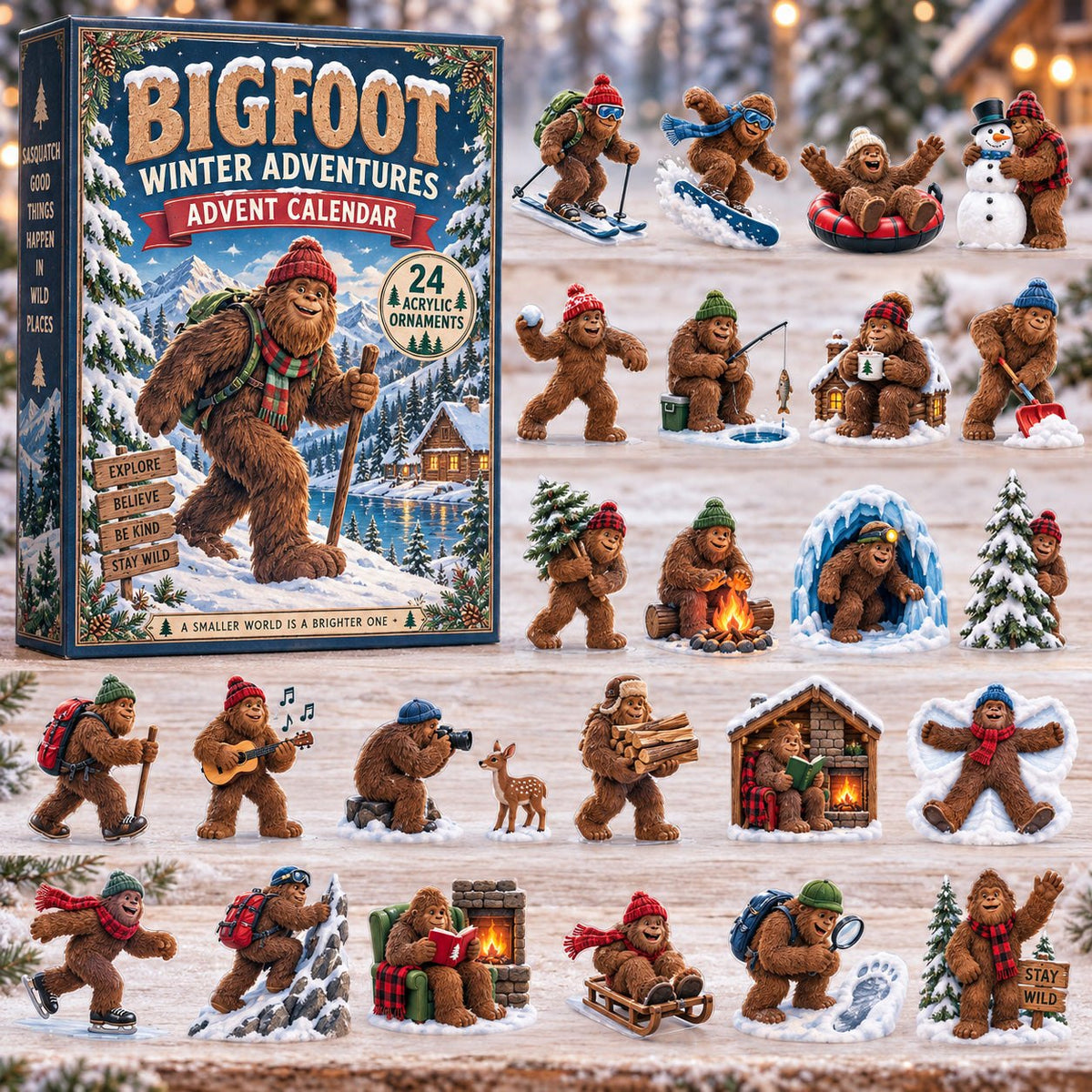 Winter Bigfoot advent calendar