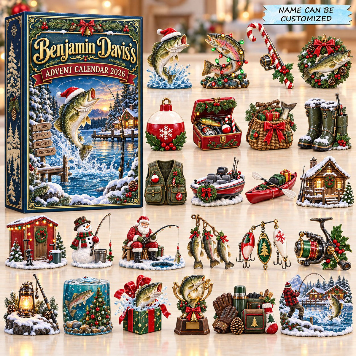 Winter Lake Christmas Fishing advent calendar