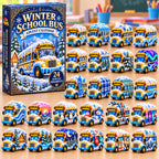 Winter School Bus advent calendar