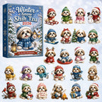Winter Snow Shih Tzu advent calendar