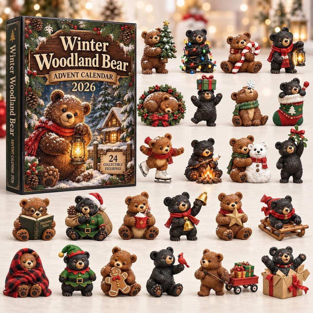 Winter Woodland Bear advent calendar