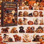 Witchy Halloween Highland Cow advent calendar