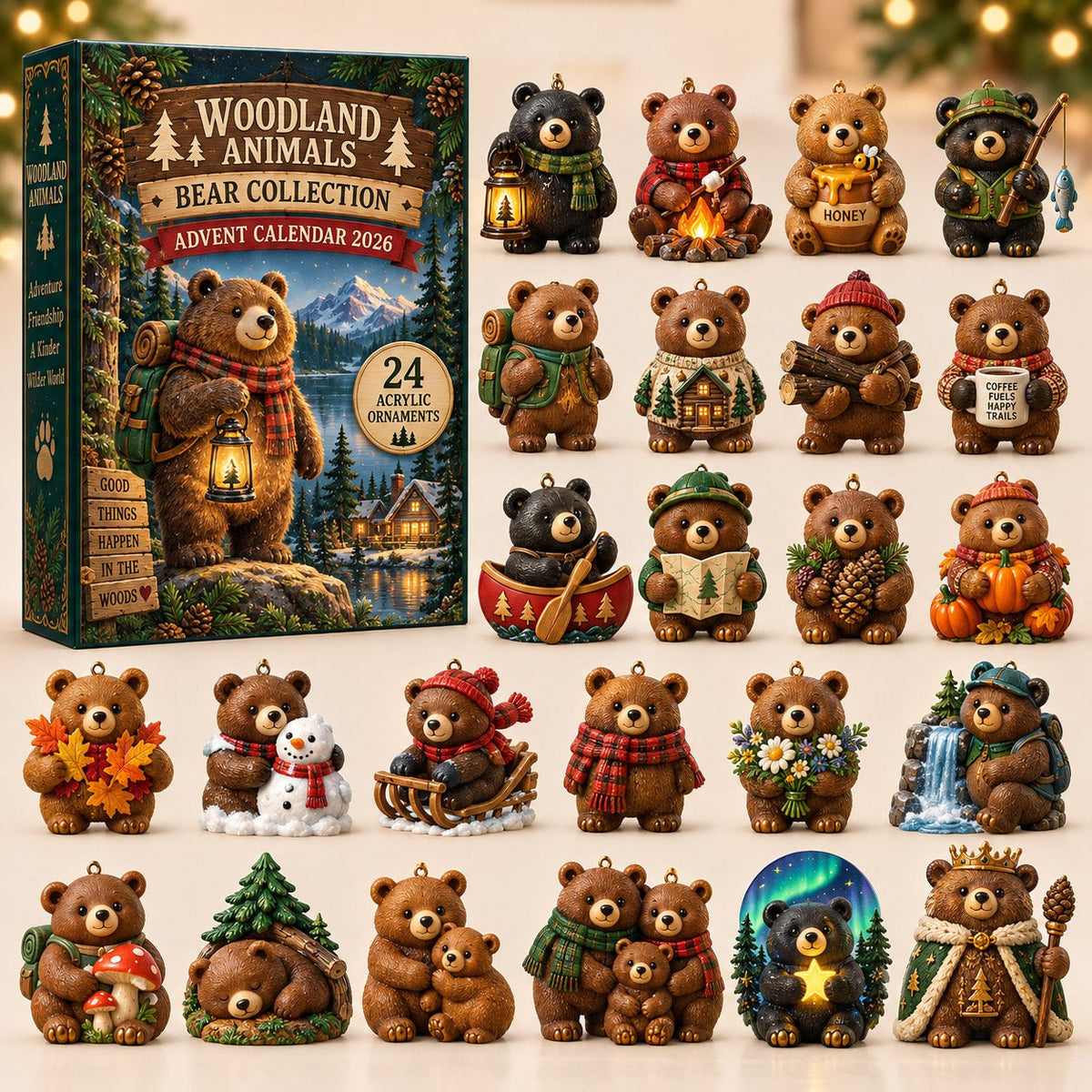 Woodland Animals Bear Collection advent calendar