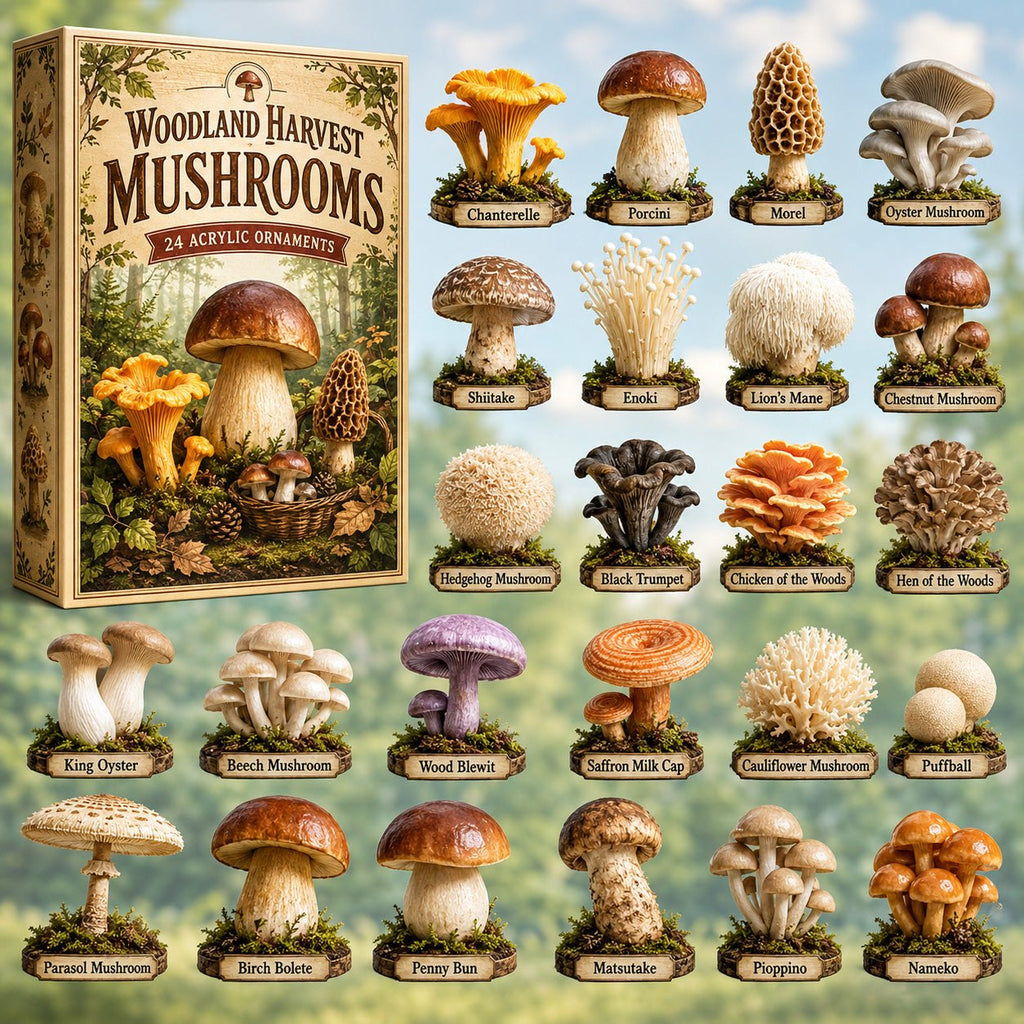 Woodland Harvest Mushrooms advent calendar