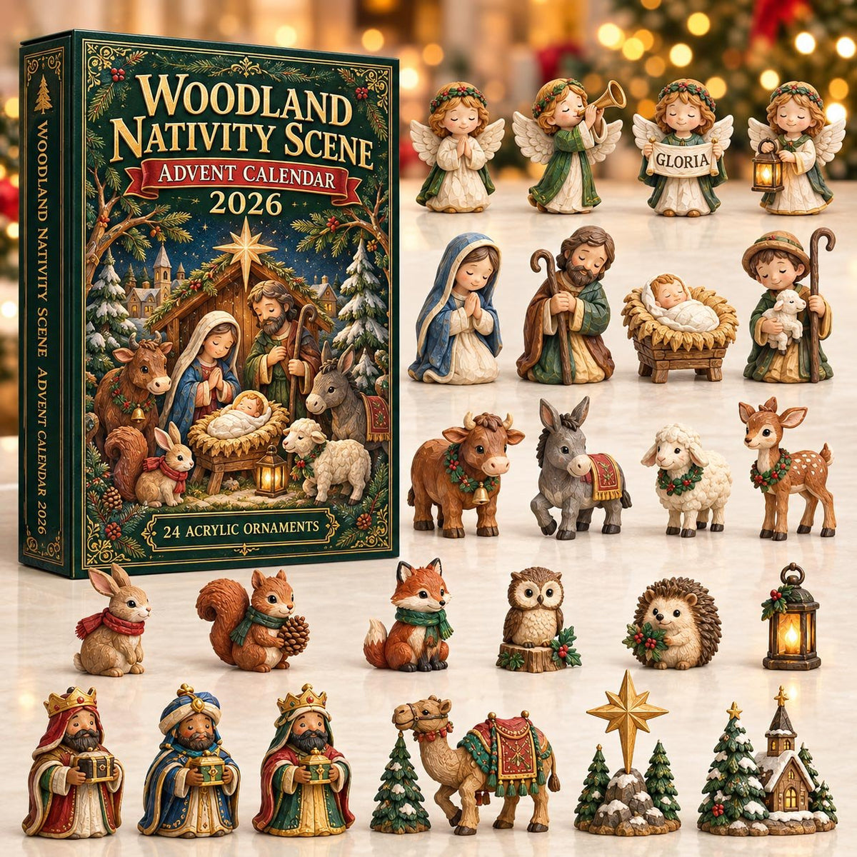 Woodland Nativity Scene advent calendar
