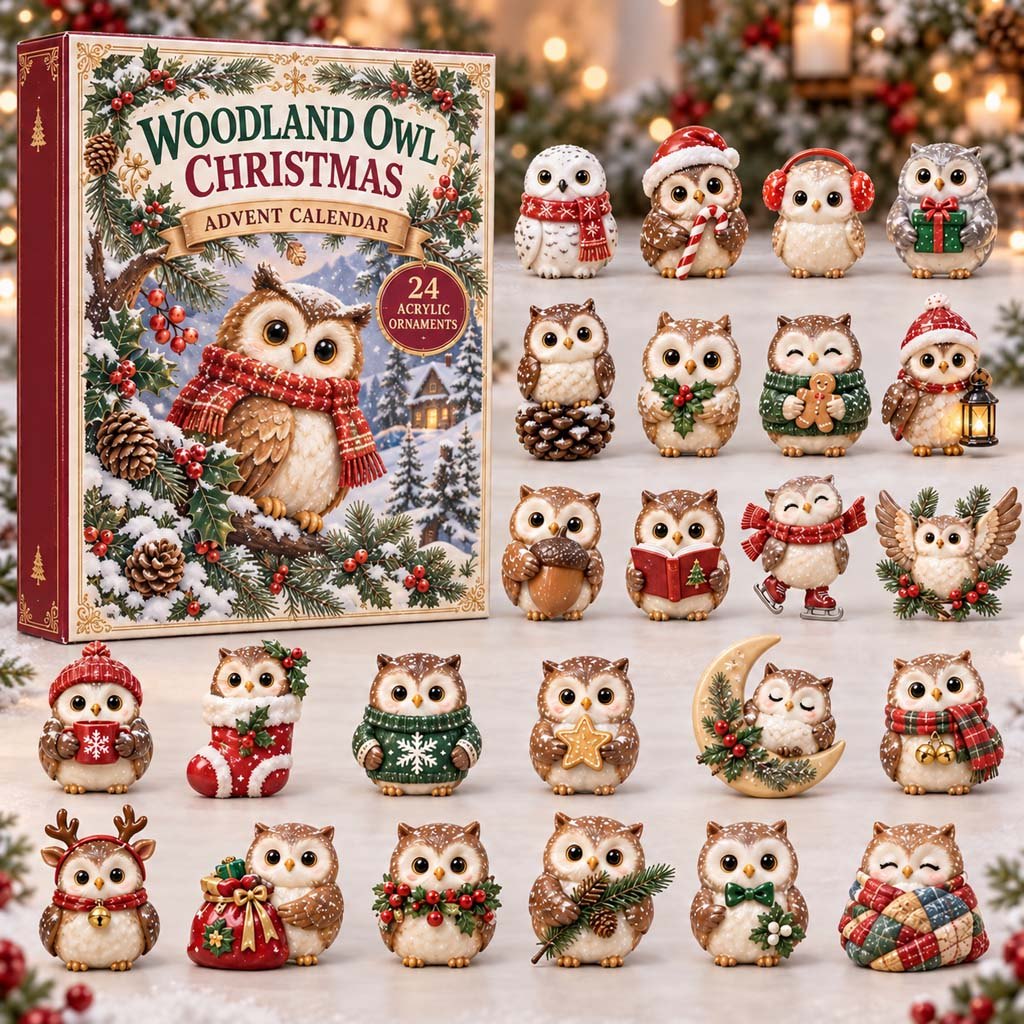 Woodland Owl Christmas advent calendar