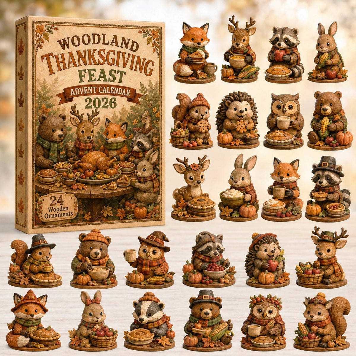 Woodland Thanksgiving Feast advent calendar
