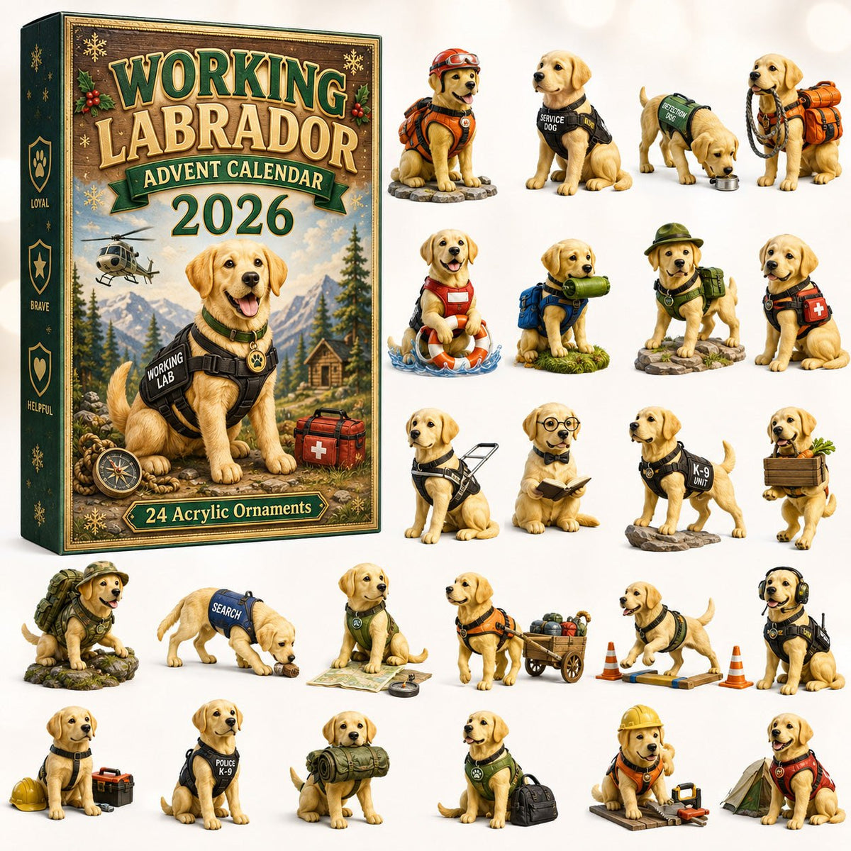 Working Labrador advent calendar