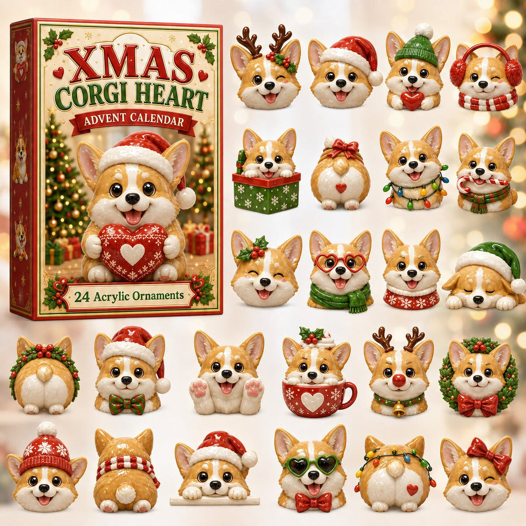 Xmas Corgi Heart advent calendar